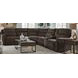 Country Club Chocolate 6 Piece Modular Power Reclining Sectional with USB Charging