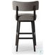 Cardell Alcala Nickel Performance Fabric Swivel Bar Stool