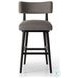 Cardell Alcala Nickel Performance Fabric Swivel Bar Stool