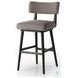 Cardell Alcala Nickel Performance Fabric Swivel Bar Stool