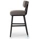 Cardell Alcala Nickel Performance Fabric Swivel Bar Stool
