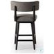 Cardell Alcala Nickel Performance Fabric Swivel Counter Height Stool