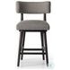 Cardell Alcala Nickel Performance Fabric Swivel Counter Height Stool