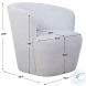 Dune Light Cloud Blue Barrel Swivel Chair