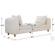 Repose Soft Ivory Oversized Bench