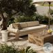 Joette Ellor Beige 104" Upholstered Outdoor Sofa