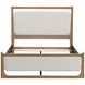 Riley Light Brown Queen Upholstered Panel Bed with LED
