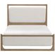 Riley Light Brown Queen Upholstered Panel Bed with LED