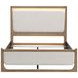 Riley Light Brown Queen Upholstered Panel Bed with LED