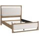 Riley Light Brown Queen Upholstered Panel Bed with LED