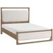 Riley Light Brown Queen Upholstered Panel Bed with LED