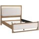 Riley Light Brown Queen Upholstered Panel Bed with LED