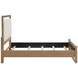 Riley Light Brown Queen Upholstered Panel Bed with LED