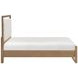 Riley Light Brown Queen Upholstered Panel Bed with LED