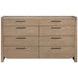 Riley Light Brown 8 Drawer Dresser