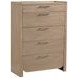Riley Light Brown 5 Drawer Chest