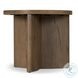 Toli Rustic Grey Veneer Round End Table