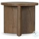 Toli Rustic Grey Veneer Round End Table