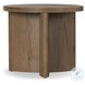 Toli Rustic Grey Veneer Round End Table