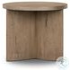 Toli Rustic Grey Veneer Round End Table