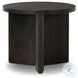 Toli Smoked Black Veneer Round End Table