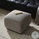 Sinclair Barrow Taupe Performance Fabric Square Ottoman