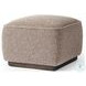 Sinclair Barrow Taupe Performance Fabric Square Ottoman