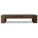 Abaso Ebony Rustic Wormwood Oak Rectangular Coffee Table