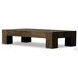 Abaso Ebony Rustic Wormwood Oak Rectangular Coffee Table
