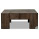Abaso Ebony Rustic Wormwood Oak Rectangular Coffee Table