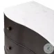 Tiago Distressed Black Marble 3 Drawer Chest