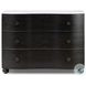 Tiago Distressed Black Marble 3 Drawer Chest