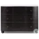 Tiago Distressed Black Marble 3 Drawer Chest