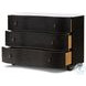 Tiago Distressed Black Marble 3 Drawer Chest