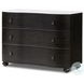 Tiago Distressed Black Marble 3 Drawer Chest