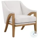 Reva White Accent Chair