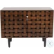 Trent Chestnut 42" Woven Front Accent Cabinet