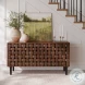 Trent Chestnut 60" Woven Front Accent Cabinet
