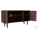Trent Chestnut 60" Woven Front Accent Cabinet