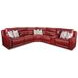Country Club Crimson Leather Modular Power Reclining Sectional with USB Charging