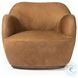 Julius Nubuck Cognac Swivel Chair