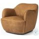 Julius Nubuck Cognac Swivel Chair