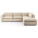 Ingel Antwerp Taupe 5 Piece RAF Sectional with Ottoman