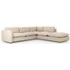 Ingel Antwerp Taupe 5 Piece RAF Sectional with Ottoman