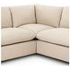 Ingel Antwerp Taupe 4 Piece Sectional with Ottoman