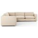 Ingel Antwerp Taupe 4 Piece Sectional with Ottoman