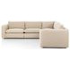 Ingel Antwerp Taupe 4 Piece Sectional with Ottoman