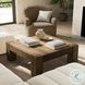 Abaso Rustic Wormwood Oak Small Square Coffee Table