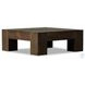 Abaso Ebony Rustic Wormwood Oak Small Square Coffee Table