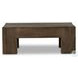 Abaso Ebony Rustic Wormwood Oak Small Square Coffee Table